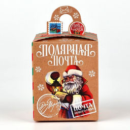 Цена за 2 шт. Коробка подарочная новогодняя складная Почта новогодняя 9?11?9 см