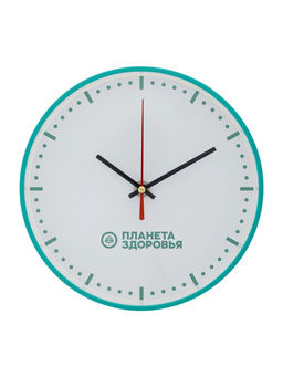 Часы настенные, d=19.5 см, «Планета здоровья», зелёные