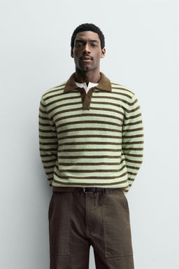 STRIPED KNIT POLO SHIRT - Zara фото 2
