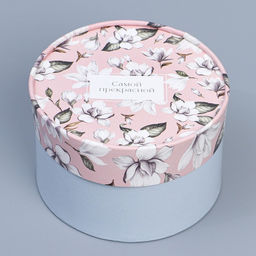 Набор шляпных коробок 2 в 1 Цветы, 16 х 11.5, 13 х 9 см - Дарите счастье фото 4