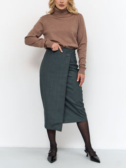 Юбка T-lab TL-SKT-010TK-JSP-изумрудный клетка  фото 6