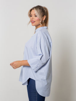 Блузка 1274 голубая полоска - Novita фото 15