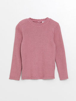 Bisiklet Yaka Desenli K?z Bebek Kazak