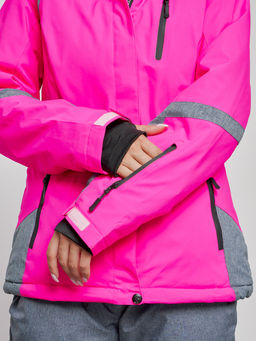 Горнолыжная куртка женская зимняя розового цвета 2316R - Chunmai фото 9