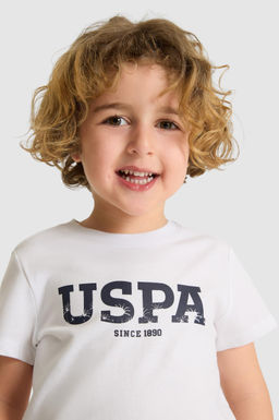 Erkek _ocuk Beyaz Bisiklet Yaka Basic Ti__rt - U.s. polo assn фото 2