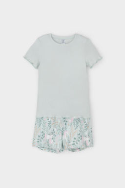 К 1596/серое небо,лесная тайна пижама для дев