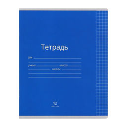 Комплект тетрадей из 10 штук, 12 листов в клетку Calligrata Однотонная Классика яркая, обложка мелованная бумага, ВД-лак, блок офсет  фото 7