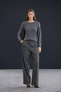 Trendyol Studio Kahverengi Kasmir Kar?s?ml? Bisiklet Yaka Triko Kazak TWOAW26KZ00251 - Trendyolmilla фото 6