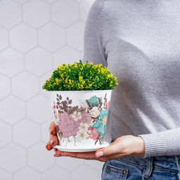 Цена за 2шт. Горшок для цветов Доляна Фрезия, 800 мл, цвет белый