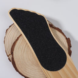 Пилка для пяток, наждачная, двусторонняя, 25 см, деревянная