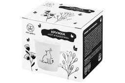 Кружка 340 мл 12,5*9*9,2 см Кот и Бабочка NEW BONE CHINA - Elan gallery фото 8