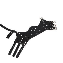 Намордник из прессованной кожи регулируемый, №5, ДН 9,3 см, ОМ 32-40 см, чёрный - Пижон фото 5