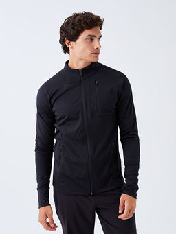 Dik Yaka Uzun Kollu Erkek Fermuarl? Sweatshirt