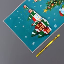 Цена за 50 шт. Пакет подарочный новогодний, для сладких подарков Новогодний МИКС №2 13?27 см1 см - UPAK LAND фото 17