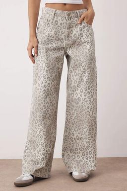 Teen Cok Renkli Normal Bel Ekose Desenli Wide Leg Jeans TWOAW26JE00024 - Trendyolmilla фото 15