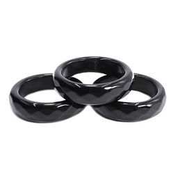 Кольцо из камня Черный агат для защиты и процветания размер 17мм