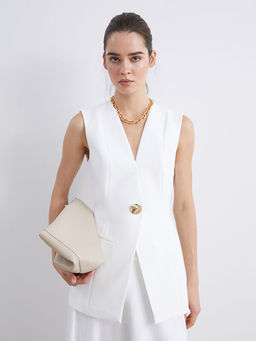 V Yaka Kad?n Klasik Yelek