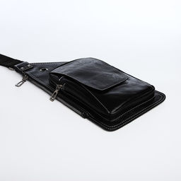 Сумка слинг мужская из искусственной кожи, цвет чёрный - Simaland фото 6