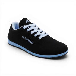 Кроссовки 5014-3 черно голубые