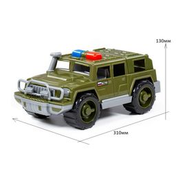 Джип патрульный "Защитник" военный (63663) в сеточке 31*15,5*13см, Полесье