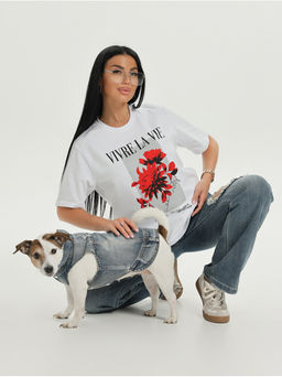 Футболка Цветок белый женская - София фото 8