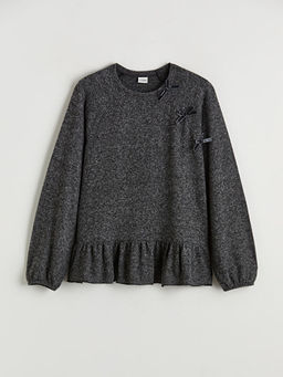 Bisiklet Yaka Fiyonk Detayl? K?z ?ocuk Ti??rt