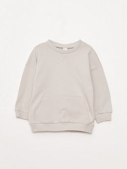 Bisiklet Yaka Uzun Kollu Erkek Bebek Sweatshirt