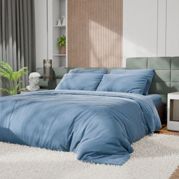 Постельное бельё Этель 2сп Tencel 180*210см, 220*245см, 50*70см-2шт, цвет серо-голубой фото 4