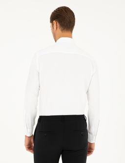 Beyaz Arm_rl_ Slim Fit Uzun Kollu G_mlek