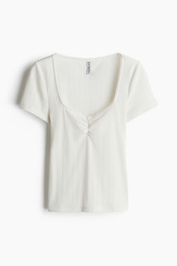 Camiseta con ribetes de picot - H&m фото 3