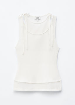 Camiseta de tirantes de doble capa