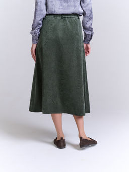 Вельветовая юбка А-силуэта