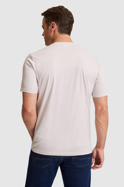 Erkek A__k Gri Regular Fit Bisiklet Yaka Basic Ti__rt
