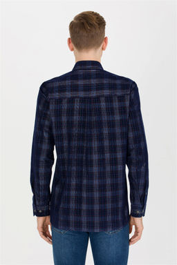 U. S. Polo Assn Мужская темно-синяя рубашка в шотландскую клетку - U.s. polo assn фото 11