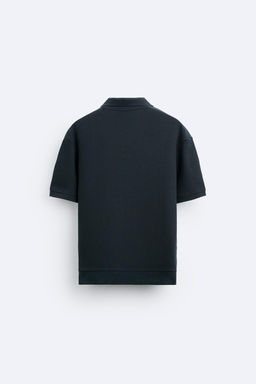 TEXTURED POLO SHIRT WITH RIBBED TRIMS - Zara фото 35
