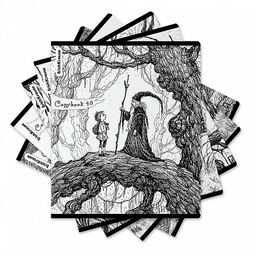 Цена за 5 шт. Тетрадь общая ученическая ErichKrause Монохромная история, 48 листов, клетка, твин-лак_MIX-PACK