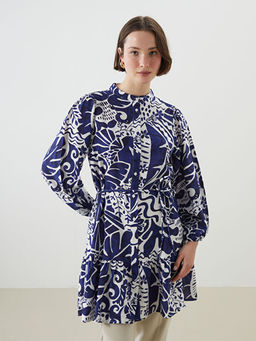 Hakim Yaka Desenli Kad?n G?mlek Tunik