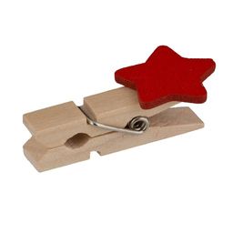Blumentag WCLA-35 Декоративные прищепки 5 х 10 шт. 3.5 см Z65 Красные звездочки