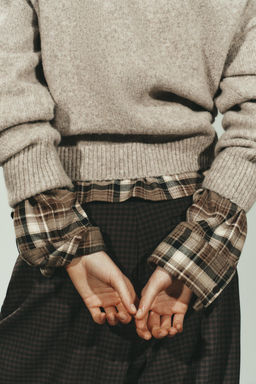 CHECK TROUSERS WITH DARTS - Zara фото 2