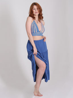 Юбка в стиле бохо из штапеля ярусная - Almond фото 6