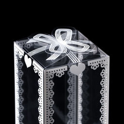 Цена за 5 шт. Складная прозрачная коробка из PVC, для упаковки подарков, 6?6?10.5 см - UPAK LAND фото 3