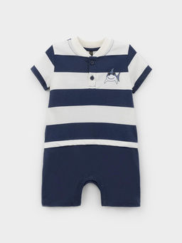 КР 6537/синий космос,полоска полукомбинезон (песочник) д/мал яс