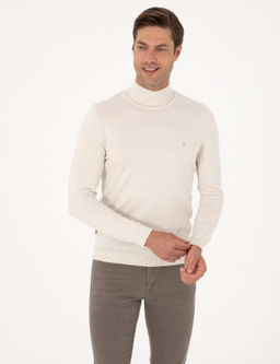 Ta_ Slim Fit Bal_k__ Yaka Basic Triko Kazak - Pierre cardin фото 3
