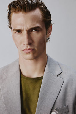 BLAZER REGULAR FIT TRAJE PATA DE GALLO / Negro / Blanco - Zara фото 7