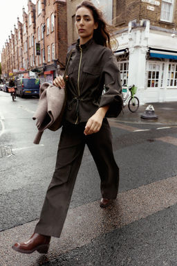 WIDE TROUSERS WITH ELASTIC WAISTBAND - Zara фото 6