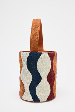 COLOUR BLOCK CYLINDRICAL MINI BUCKET BAG - Zara фото 4