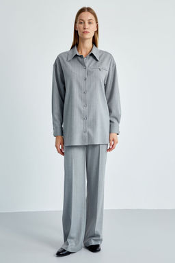 Рубашка ELady 4479 серый  фото 2