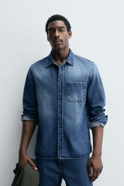 WASHED DENIM SHIRT - Zara фото 2