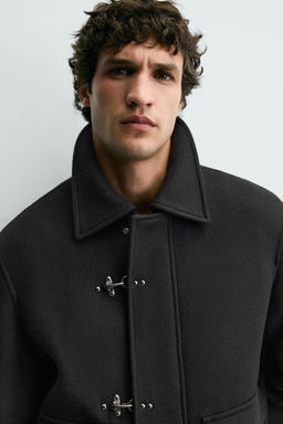 WOOL BLEND COAT WITH FIREMAN CLASP FASTENING - Zara фото 7