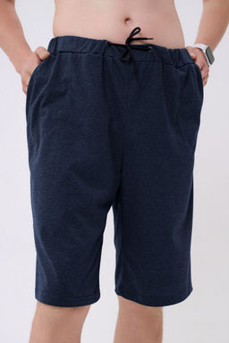 Шорты мужские из футера Шерлок темно-синий макси - Амадэль фото 4